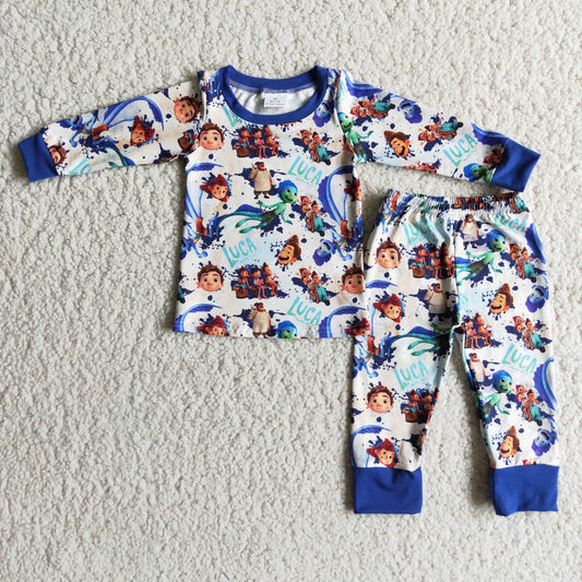 (Promotion) 6 C7-25 Boys long sleeved pajamas