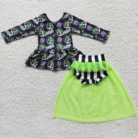 (Promotion) Long sleeve top tutu bummie outfits   6 A8-27