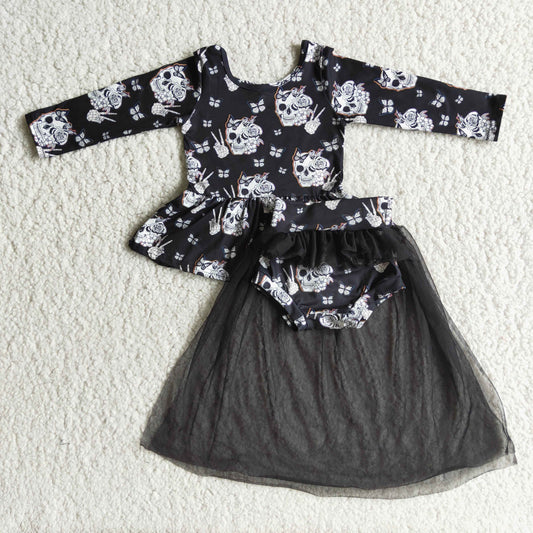 (Promotion) Long sleeve top tutu bummie outfits  	 6 A10-2