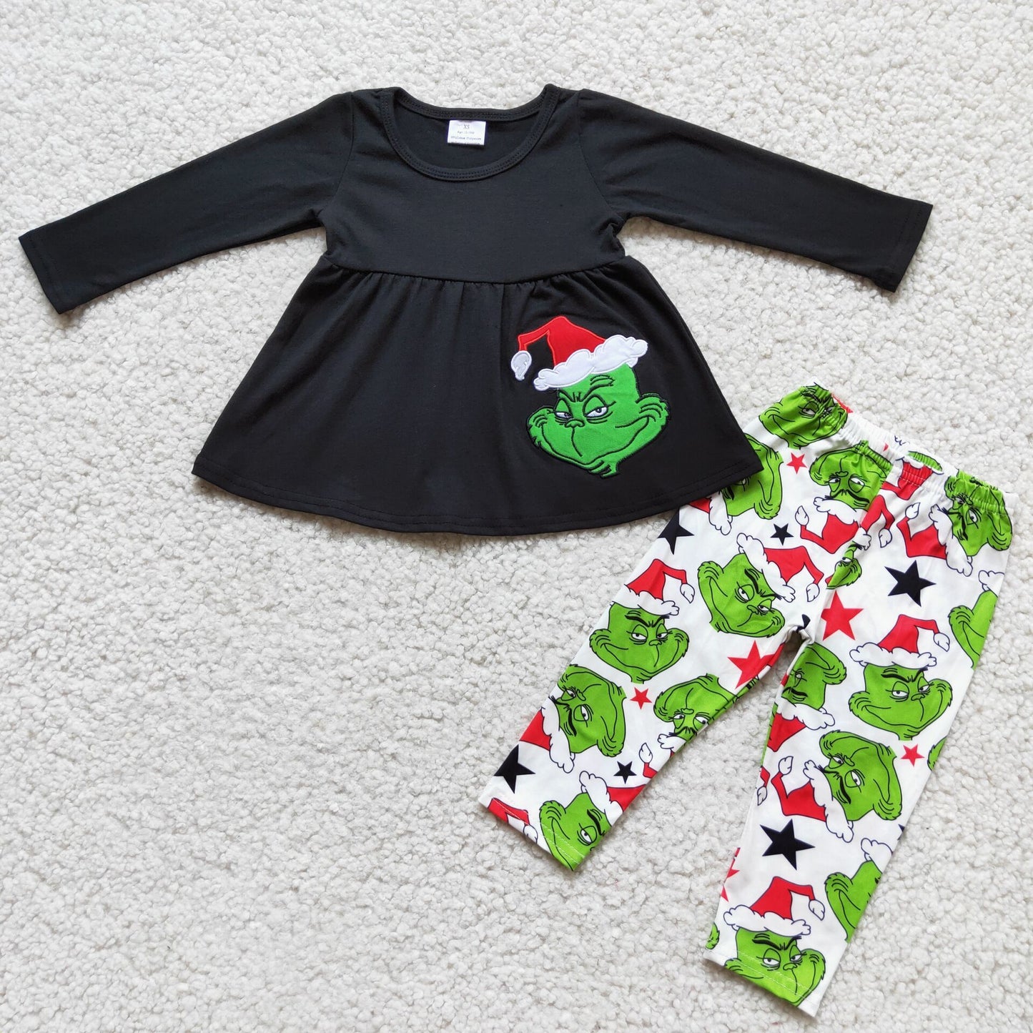 Long sleeve legging pants embroidery Christmas outfits     6 A3-13