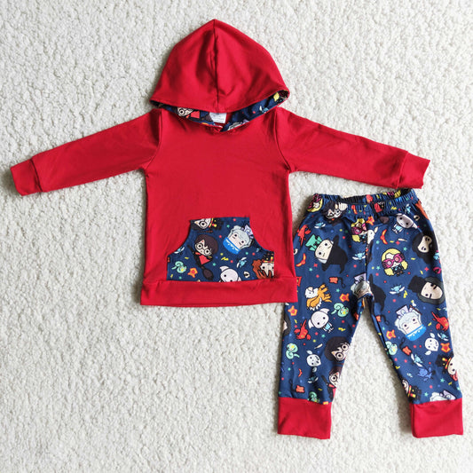 (Promotion) Boy's hooded outfits   6 A20-20