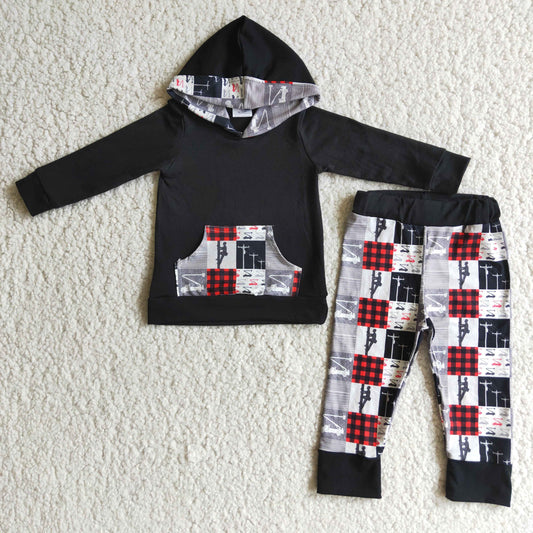 Boy's hooded outfits 6 C8-18