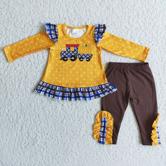 (Promotion)Long sleeve legging pants pumpkin outfits   6 C8-20