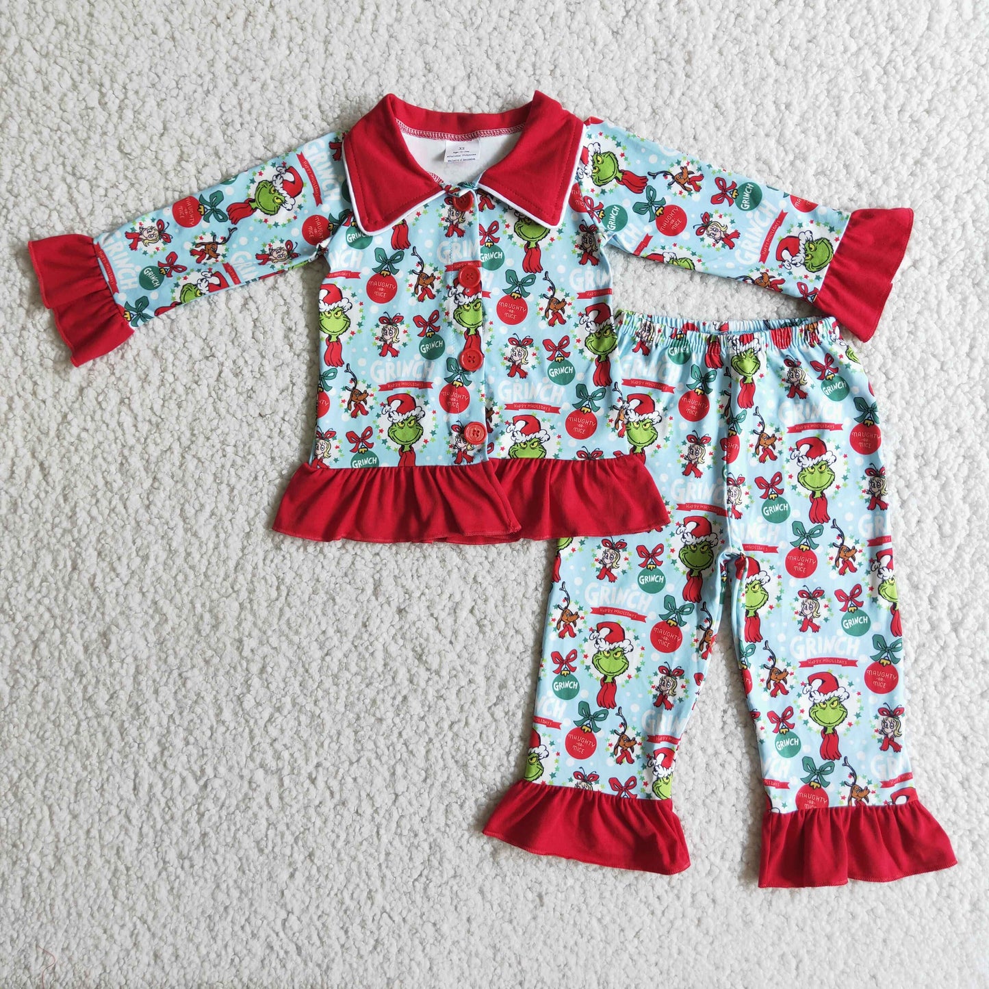 Long sleeve Christmas pajamas   6 B3-24