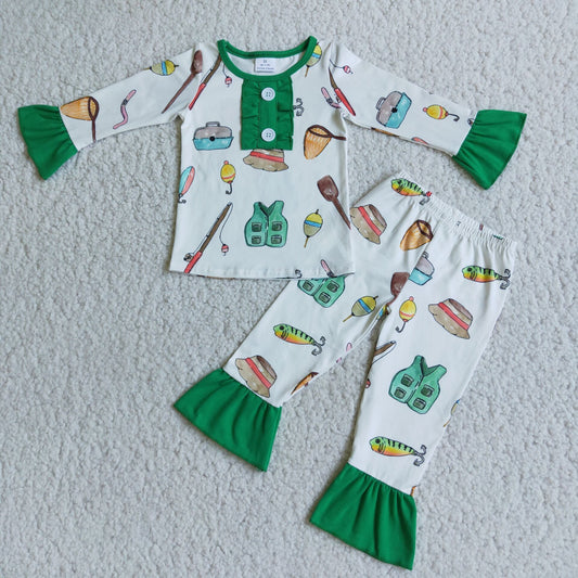 (Promotion)Girls long sleeved pajamas   6 A3-11