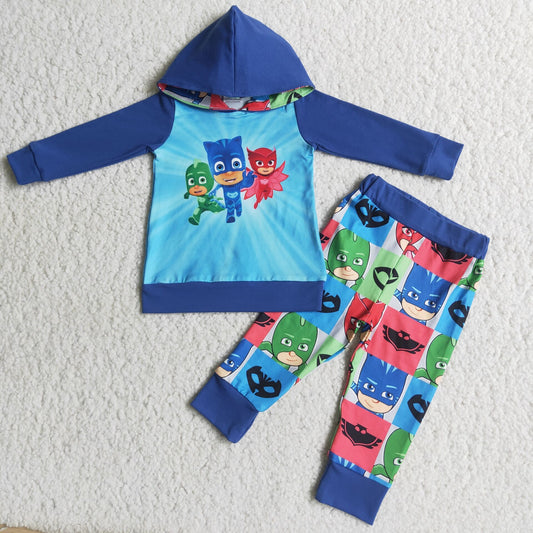 (Promotion) 6 A9-19 Boy's cartoon character hooded outfits