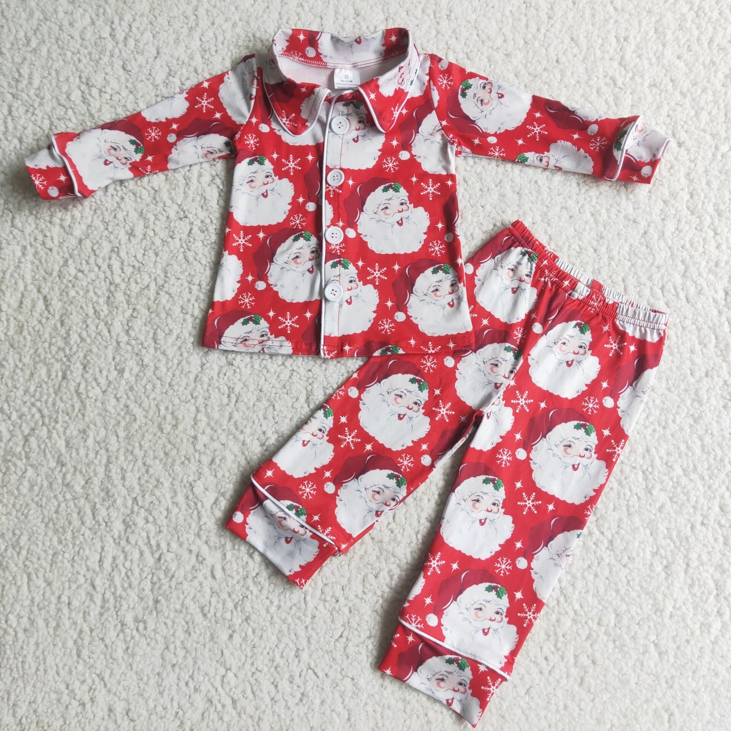 Boys long sleeve Christmas pajamas  6 C7-24