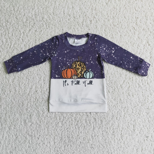 (Promotion) It's Fall Y'all kids pumpkin tee shirts top      6 B4-32