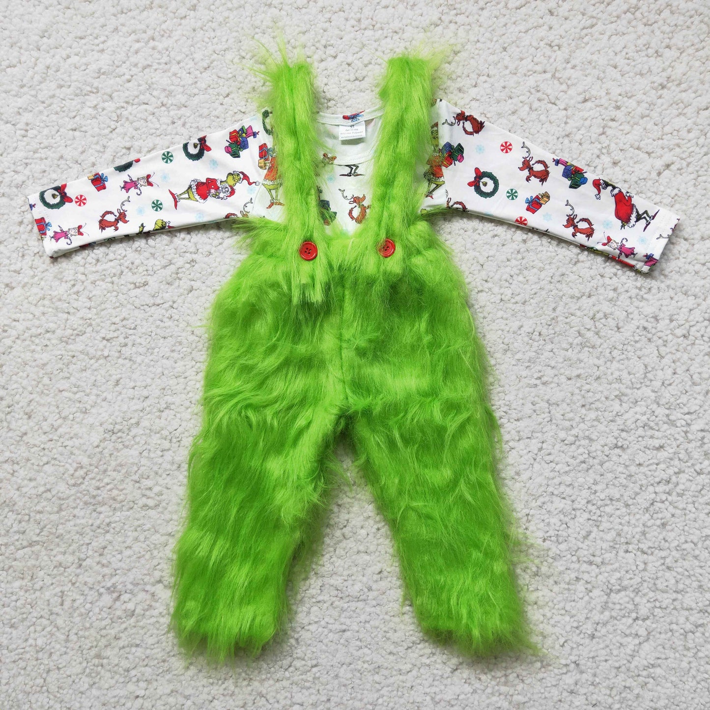 Boys Christmas fuzzy pants outfits   6 B0-4