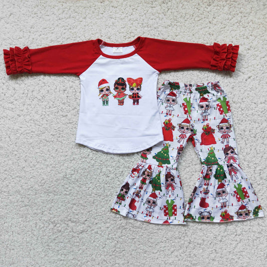 Long sleeve bell bottom pants Christmas outfits   6 A29-21