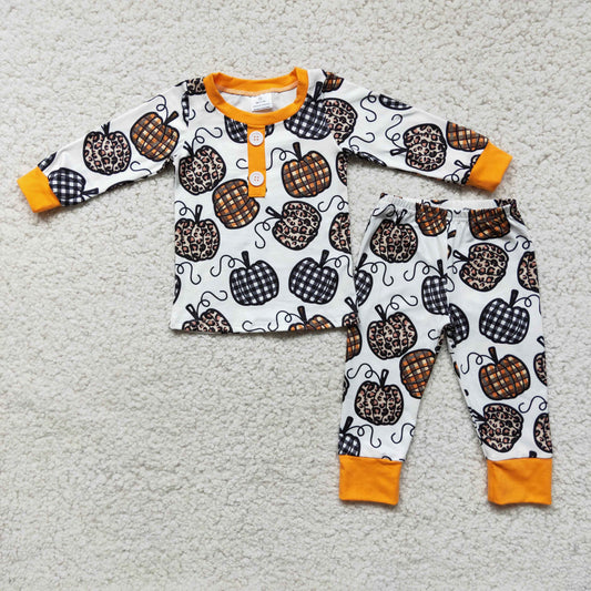 (Promotion) 6 C11-38 Boys pumpkin pajamas outfits