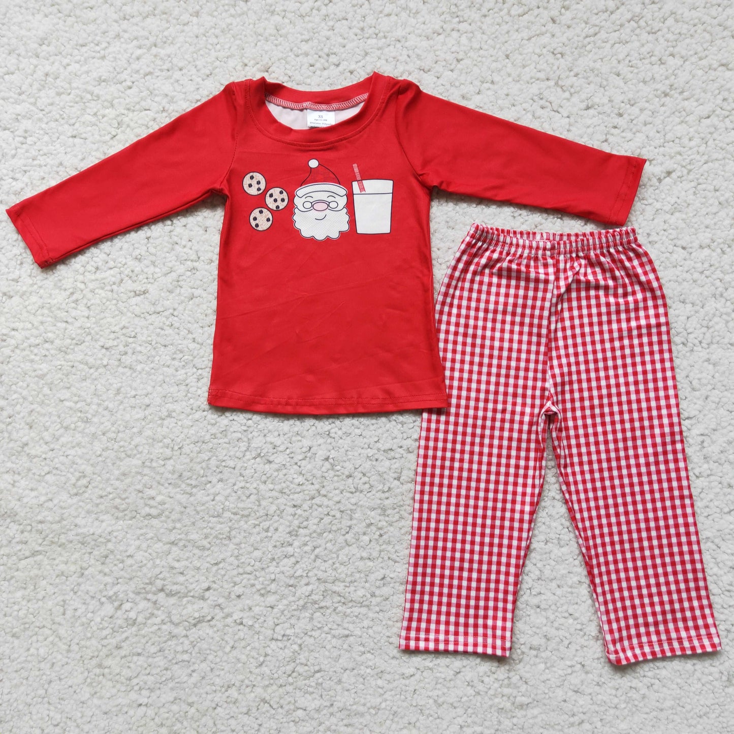 (Promotion)Boys long sleeved Christmas outfits  	 6 C11-3