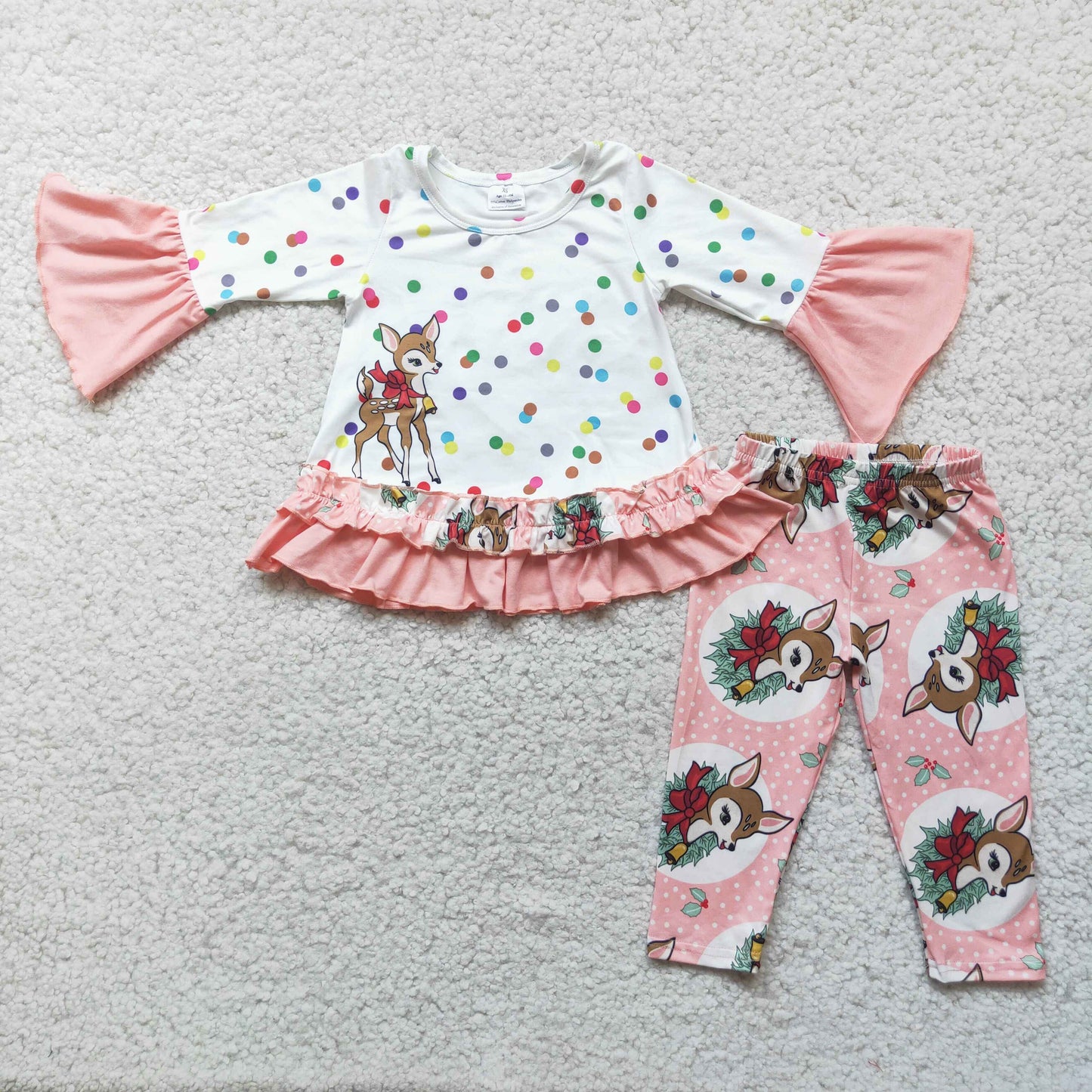 (Promotion) Long sleeve legging pants deerlet Christmas outfits   6 A1-19