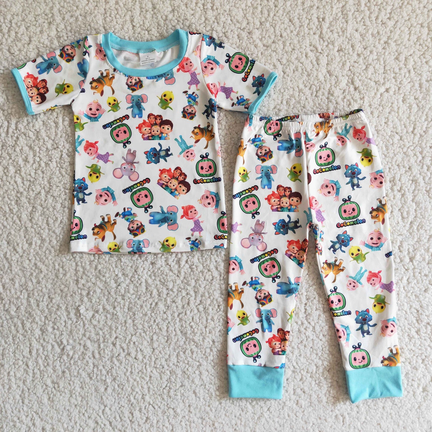 (Promotion)Boys short sleeved cartoon pajamas D6-3