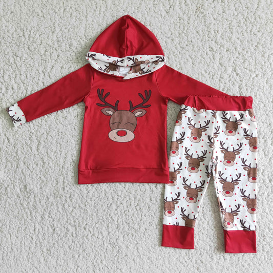 (Promotion)6 B1-24Boy's hooded Christmas outfits