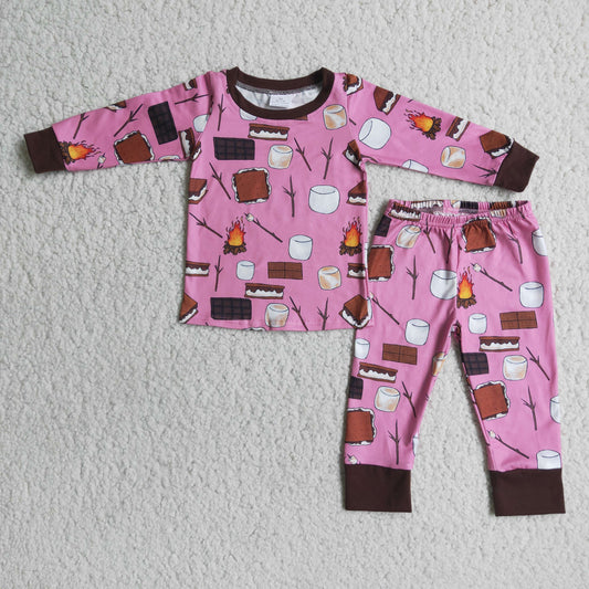 (Promotion)Girls long sleeved pajamas    6 B3-18