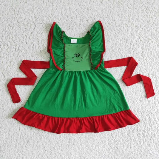 (Promotion)D4-4 Flutter sleeve tunic Christmas dress