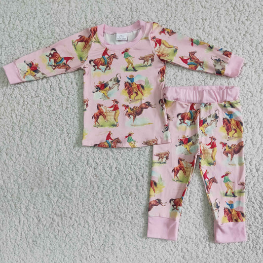 (Promotion) Girls long sleeved pajamas   6 B9-20