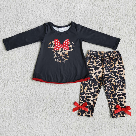 (Promotion)6 A15-17 Cartoon Mouse Leopard Legging Pants Outfits