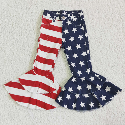 Bell bottom 4th of July design jeans         C3-14