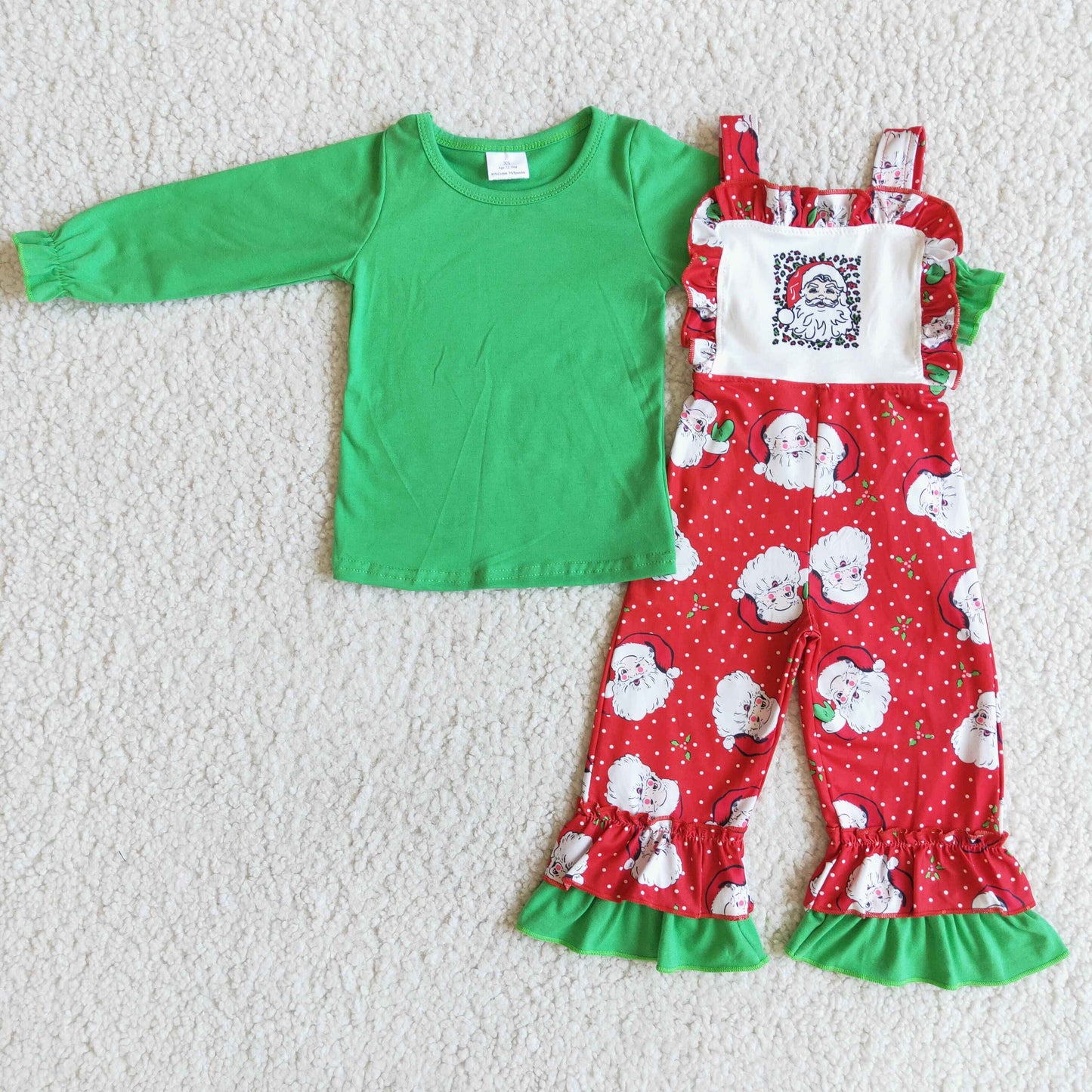 Girls overall design Christmas outfits  6 C7-4