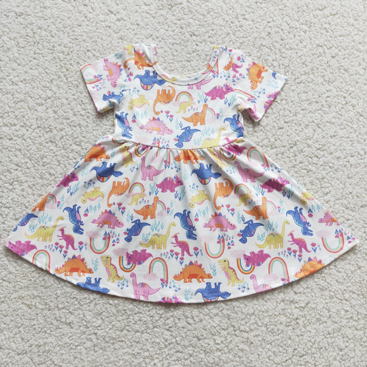 (Promotion) E3-13 Short sleeve knee length dress