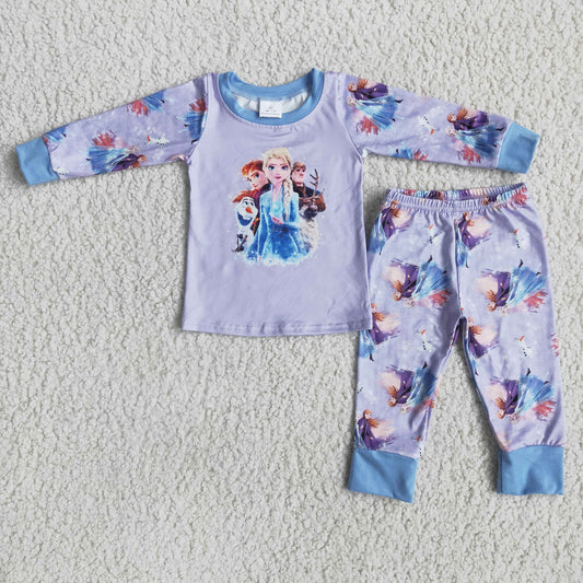 (Promotion)Girls long sleeved pajamas   6 A9-1