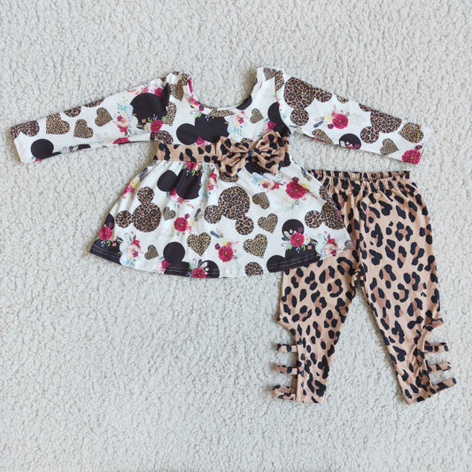 (Promotion)6 B9-21 Long sleeve legging pants Valentine's Day Leopard outfits