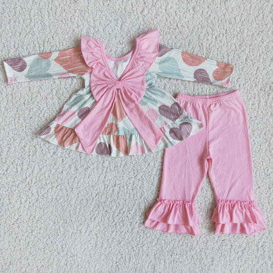 Long sleeve ruffles pants Valentine's Day outfits