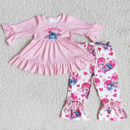 (Promotion)6 B1-35Long sleeve ruffles pants Valentine's Day outfits