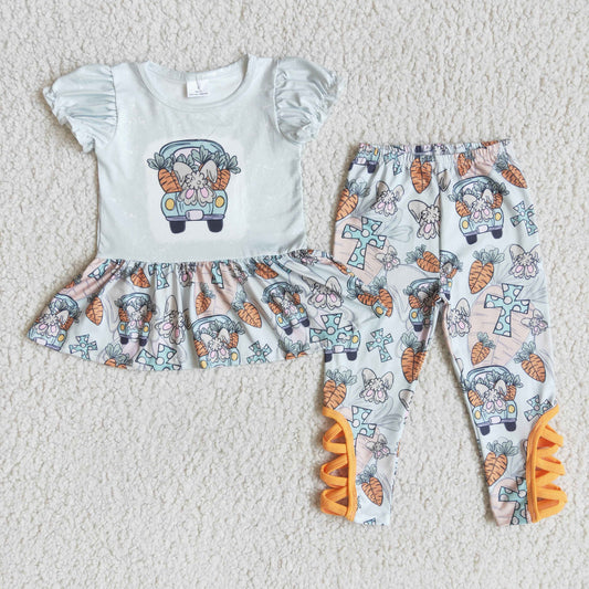 (Promotion)Short sleeve legging pants Easter outfits