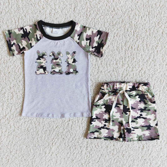 (Promotion)Boys short sleeve bunny shorts outfits