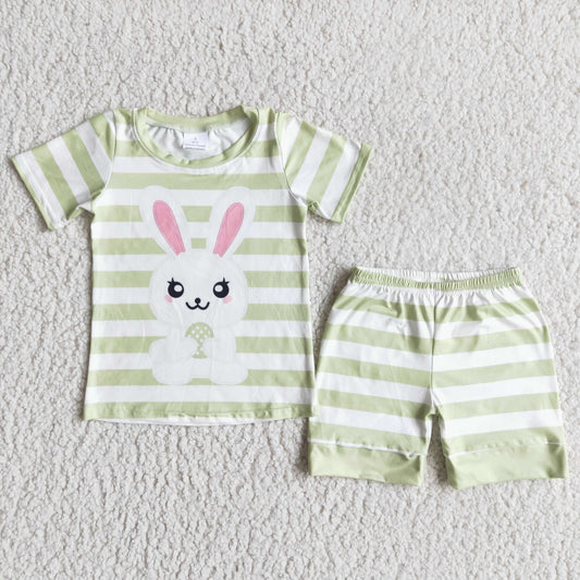 (Promotion)E5-12 Boys short sleeve bunny shorts outfits