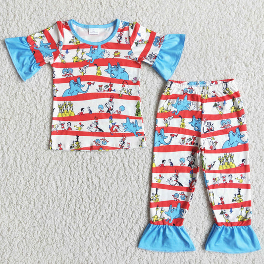 Girls short sleeved pajamas E5-11