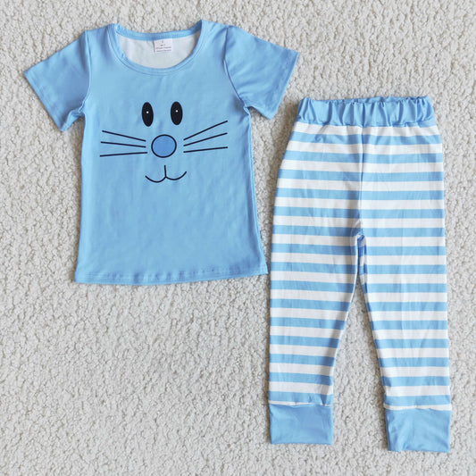 (Promotion)Boys short sleeved Easter pajamas