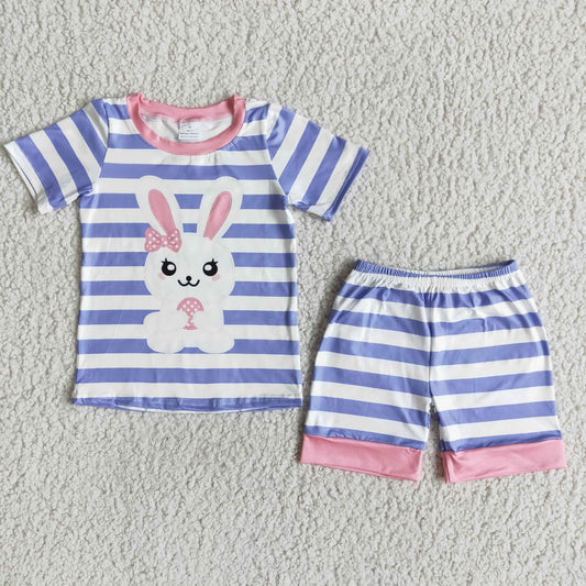 (Promotion)Girls short sleeve bunny shorts outfits