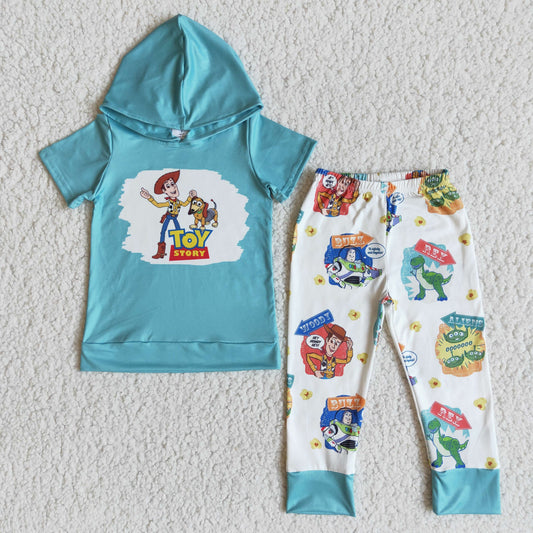 (Promotion) Boy's short sleeve hooded outfits