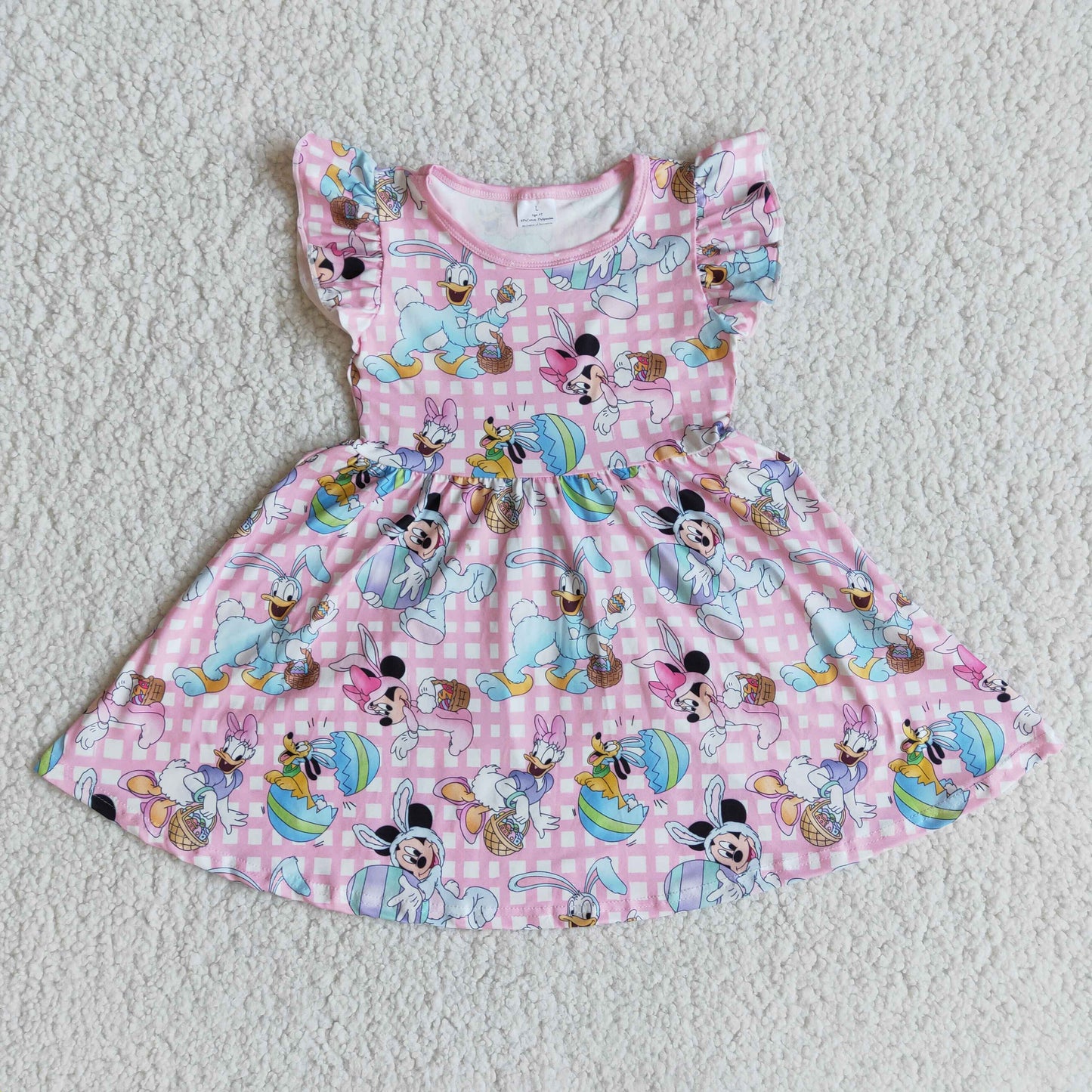 (Promotion)Flutter sleeve knee length bunny dress