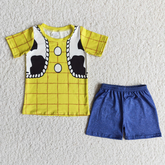 (Promotion)Boys toys design short sleeved summer outfits