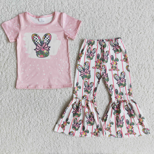 (Promotion)Short sleeve bell bottom pants Easter outfits