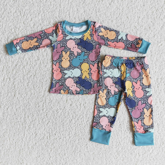 (Promotion)Boys long sleeved Easter pajamas 6 A29-4