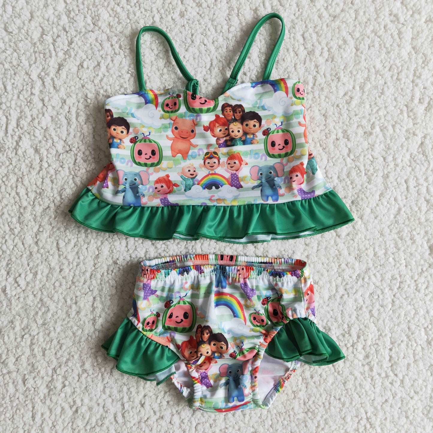 (Promotion)E11-20 Girls cartoon print swimsuit