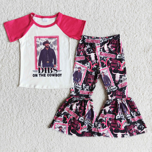 (Promotion)Short sleeve bell bottom pants outfits     E13-15