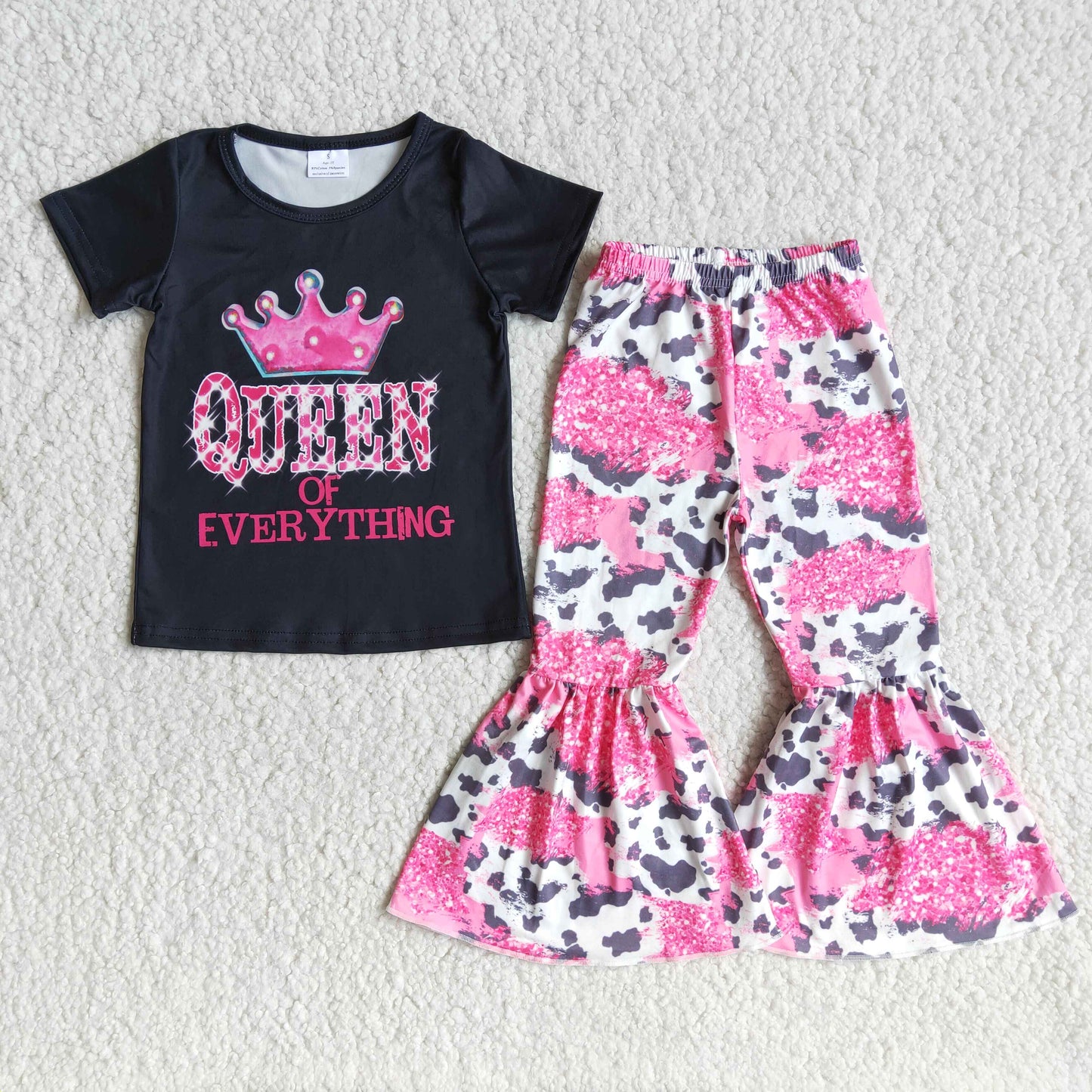 (Promotion) Short sleeve bell bottom pants outfits    B2-13