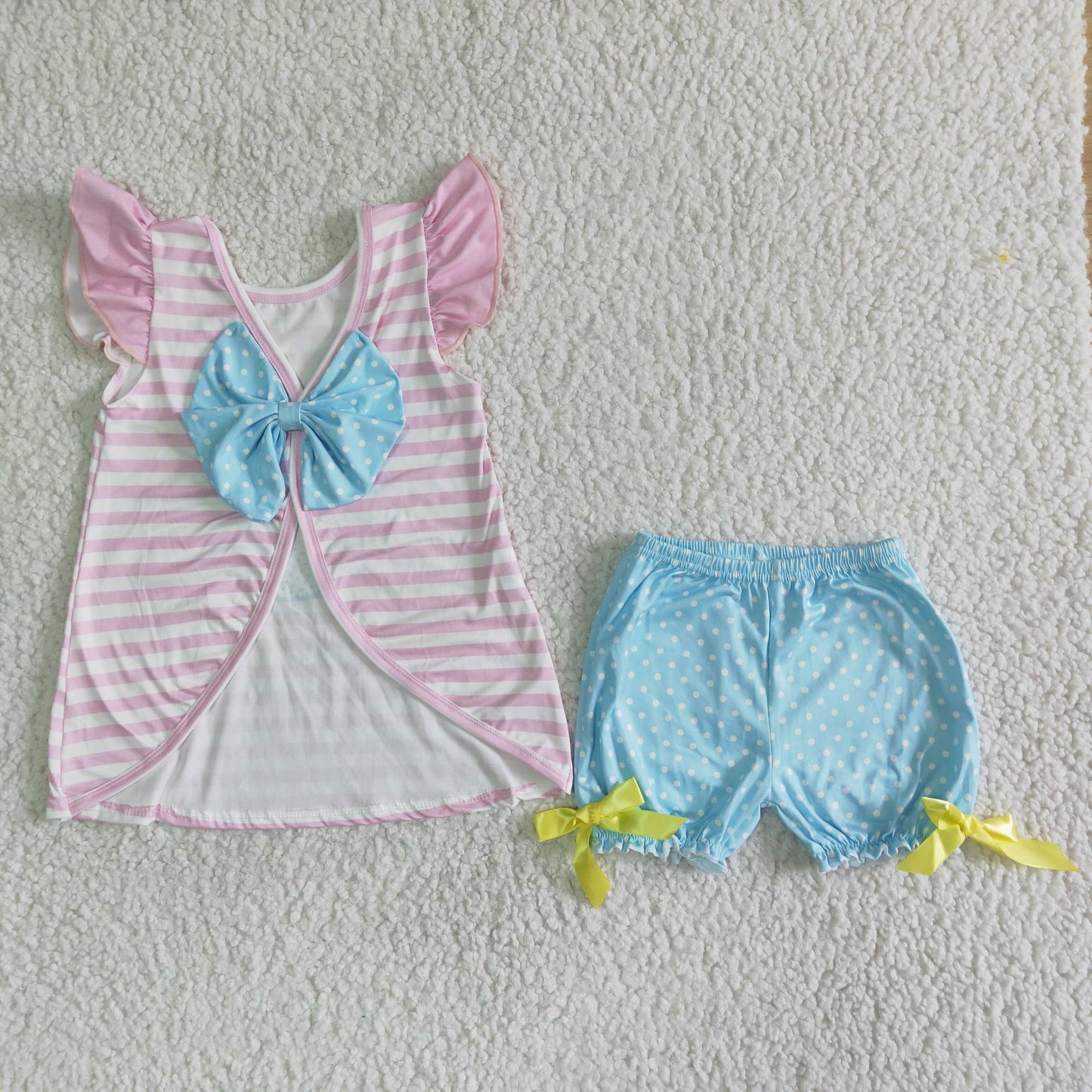 (Promotion)Flutter sleeve bunny shorts outfits   C0-28