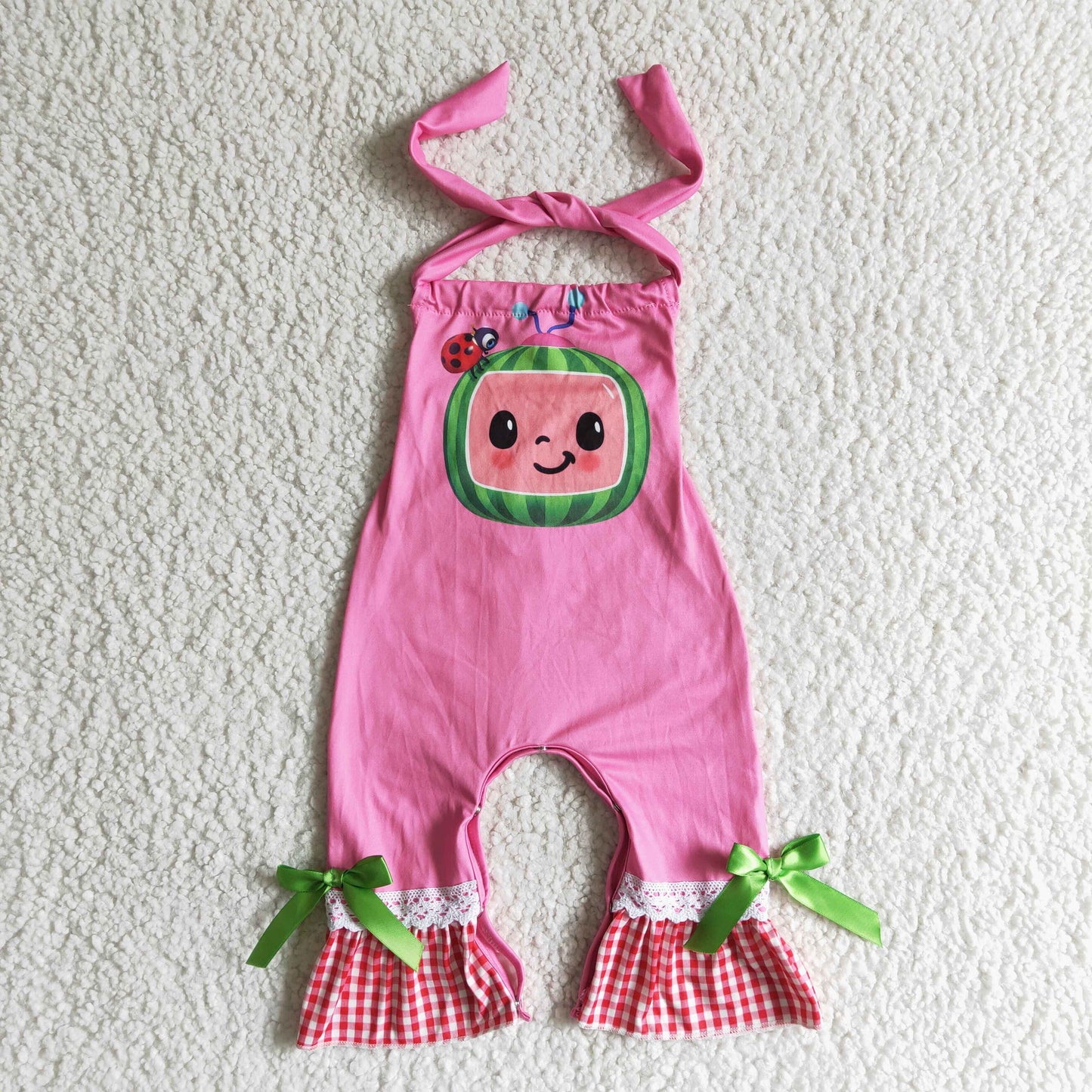 (Promotion)Cartoon Watermelon Baby gilrs halter romper   B10-30