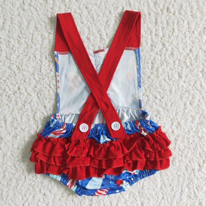 Baby girls july 4th romper   SR0015