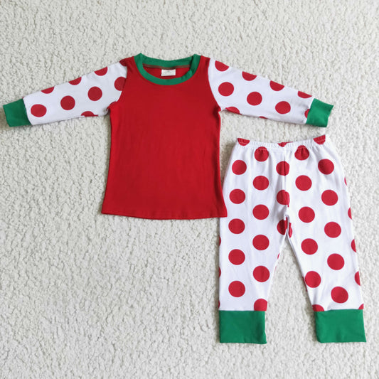 Girls long sleeved Christmas pajamas    6 A1-21-1