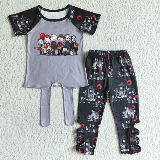 (Promotion) Short sleeve cross pants Halloween outfits    C1-3