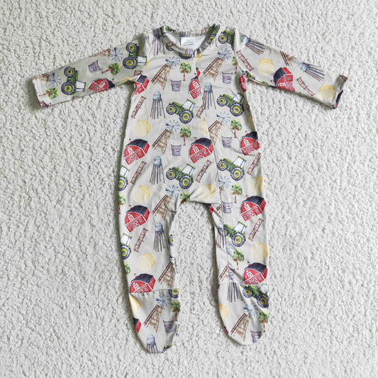Baby fall FOOTED romper      LR0099